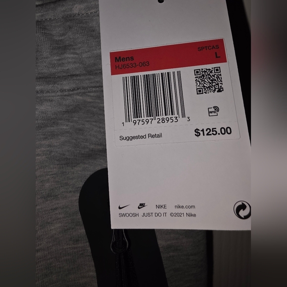 Nike Sportswear Tech Fleece Open-Hem Sweatpants Pants Grey Men's Sz L HJ6533-063 - Picture 14 of 14